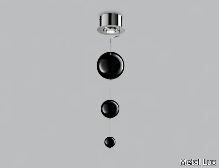 BOLERO Ø 15 - Blown glass ceiling lamp _ Metal Lux