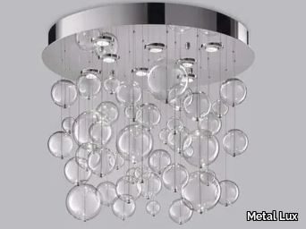 BOLERO Ø 80 - Blown glass ceiling lamp _ Metal Lux