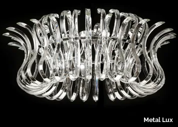 WAVE - Crystal ceiling light _ Metal Lux