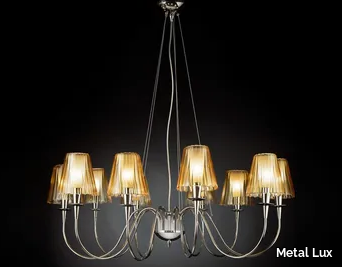 OPERA - Stained glass chandelier _ Metal Lux