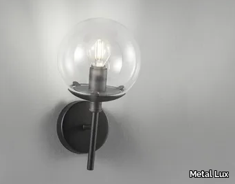 GLOBAL Ø 18/ Ø 25 - Metal wall lamp with fixed arm _ Metal Lux