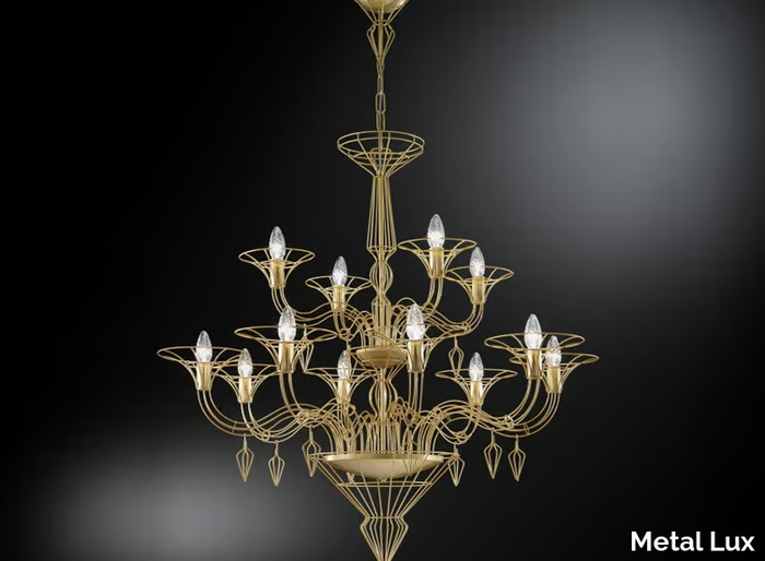 DEDALO - Metal chandelier _ Metal Lux