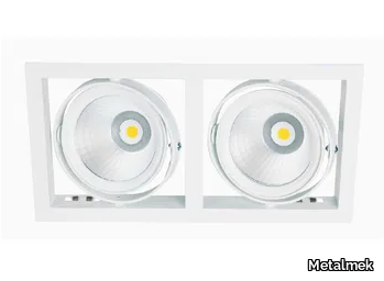 FIRST DUO - Recessed LED multiple powder coated aluminium spotlight _ Metalmek