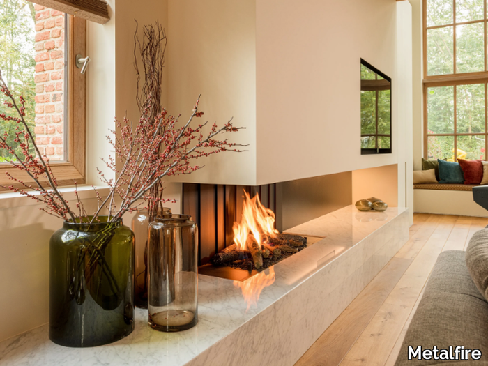 URBAN MF 1300-50 G 3S - Gas 3-sided bespoke fireplace _ Metalfire