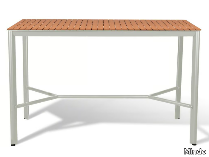 MINDO 102 - Rectangular teak high table _ Mindo