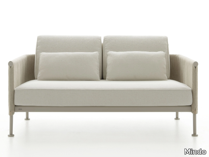 LAYER - 2 seater fabric and rope garden sofa _ Mindo