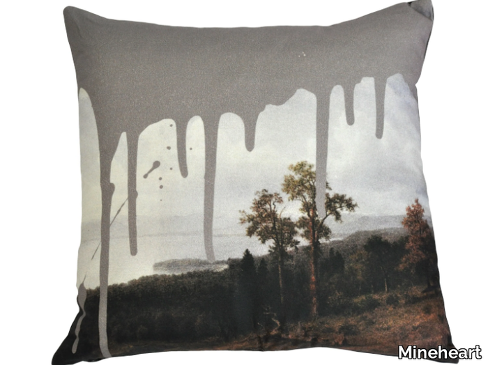 ARTISTIC CUSHION GREY - Square canvas cushion _ Mineheart