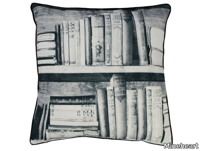 BOOKSHELF - Square fabric cushion _ Mineheart