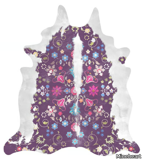GYPSY COWHIDE - Fabric rug with floral pattern _ Mineheart