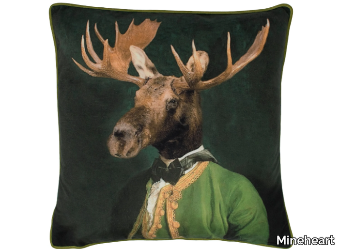 LORD MONTAGUE - Square velvet cushion _ Mineheart