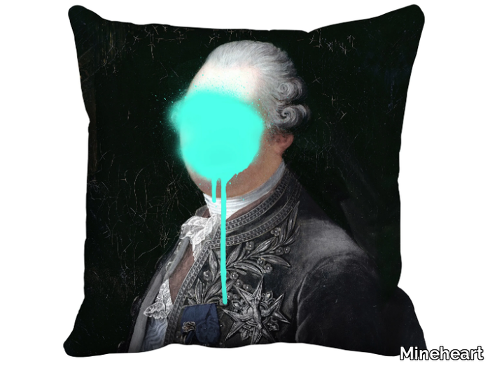 MONSIEUR MINT - Square velvet cushion _ Mineheart