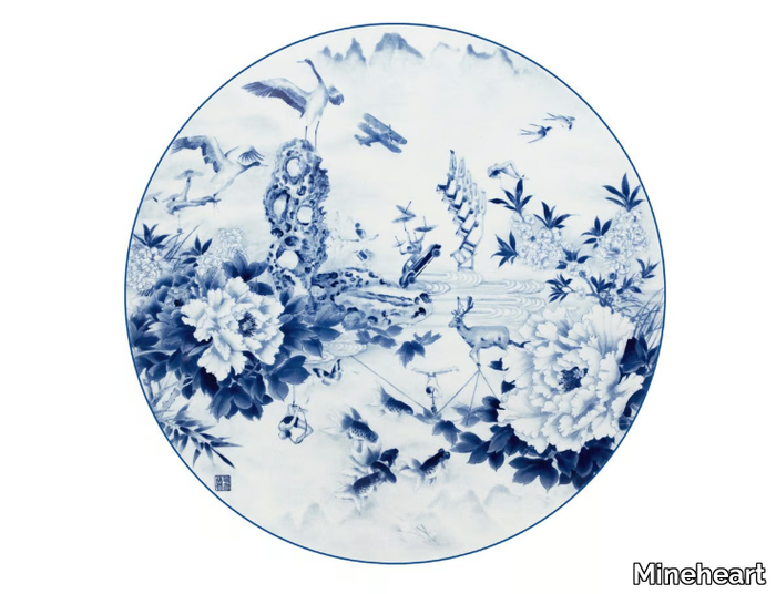 PEONY PLAY - Round polyamide rug _ Mineheart