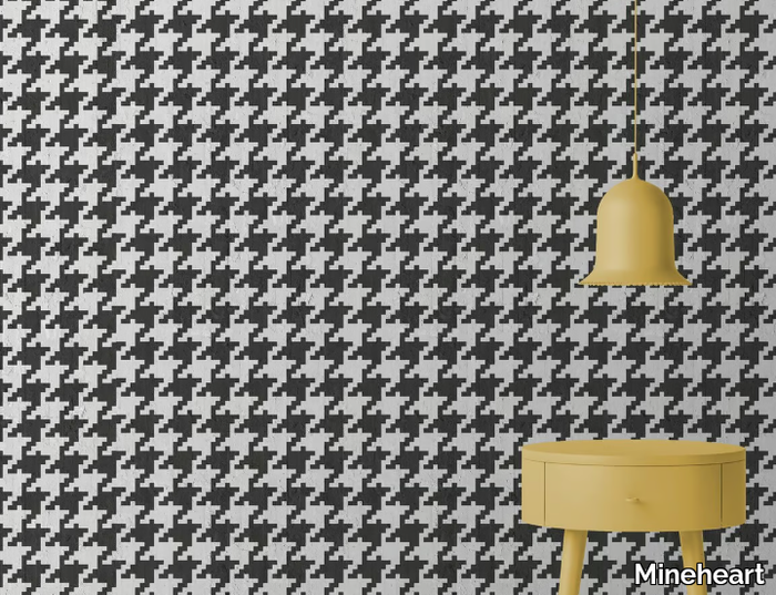 PIED DE POULE - Wall effect optical non-woven paper wallpaper _ Mineheart