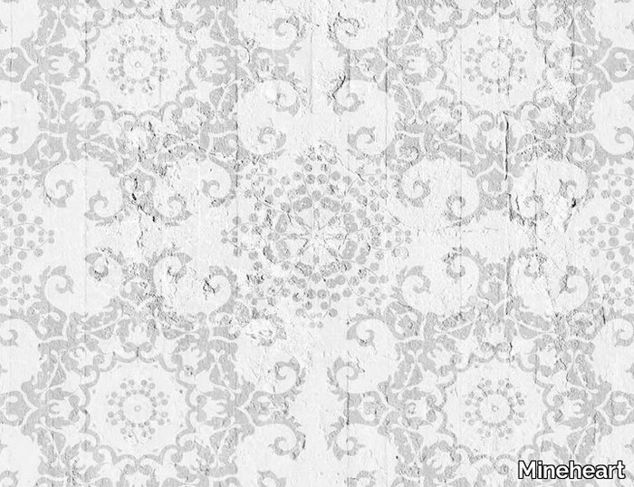 GEOMETRIC DAMASK - Damask non-woven paper wallpaper strip _ Mineheart