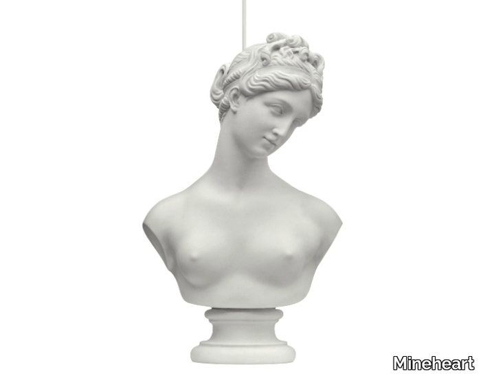 GODDESS STATUE LAMP - LED marble pendant lamp _ Mineheart