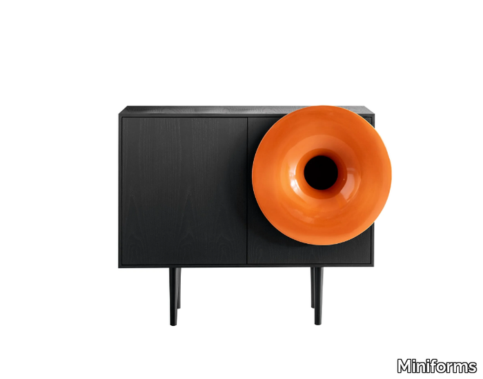 CARUSO - Wooden sideboard with built-in speakers _ Miniforms