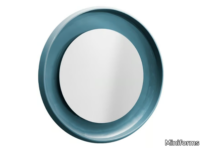 COQUE - Round framed wall-mounted mirror _ Miniforms