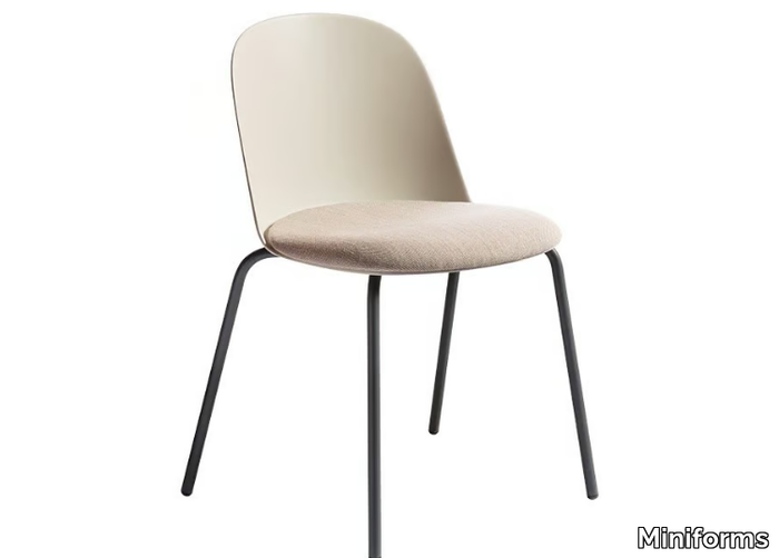 MARIOLINA - Stackable polypropylene chair with metal legs _ Miniforms