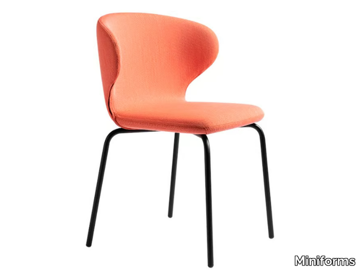 MULA - Upholstered fabric chair with armrests _ Miniforms