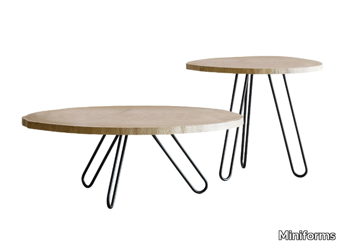 PORCINO - Round oak coffee table _ Miniforms