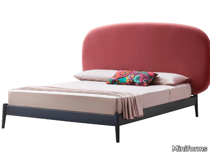 SHIKO MAGNUM - Double bed with upholstered headboard _ Miniforms