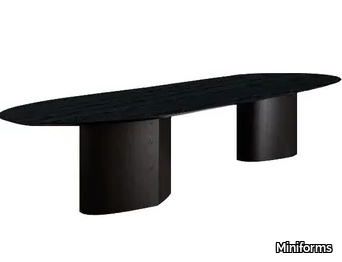 MONOPLAUTO MAXXXI - Oval wooden table _ Miniforms