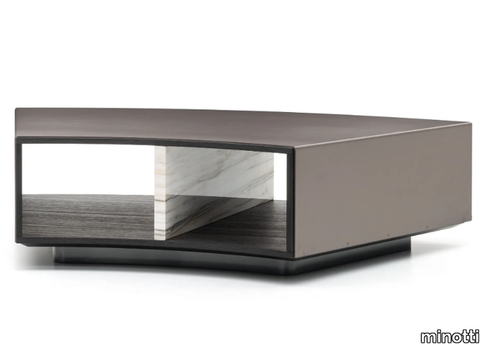 AMBER - Low coffee table with storage space _ Minotti