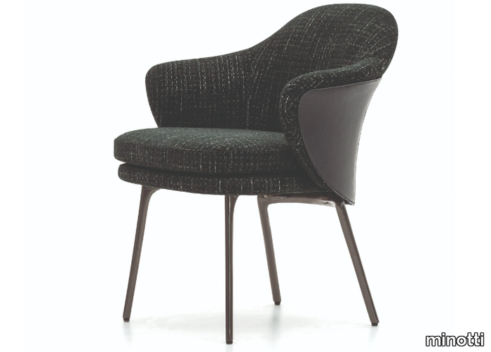 ANGIE - Fabric easy chair with armrests _ Minotti