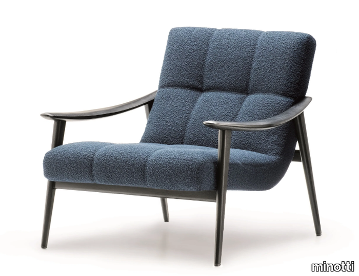 FYNN - Upholstered armchair with armrests _ Minotti