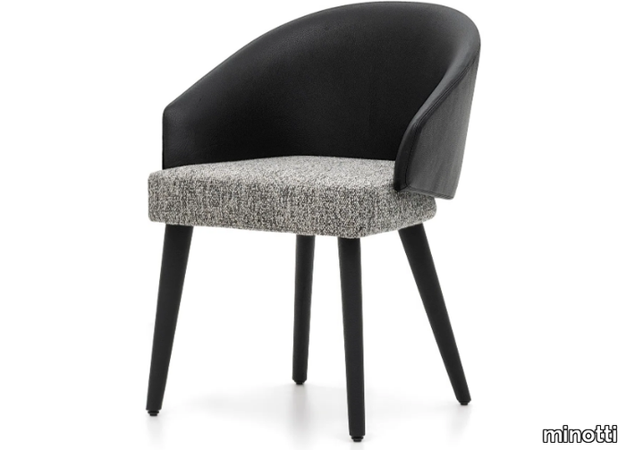 LAWSON - Upholstered chair with armrests _ Minotti