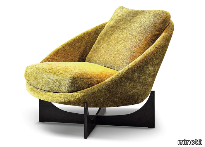 LIDO - Fabric armchair with armrests _ Minotti