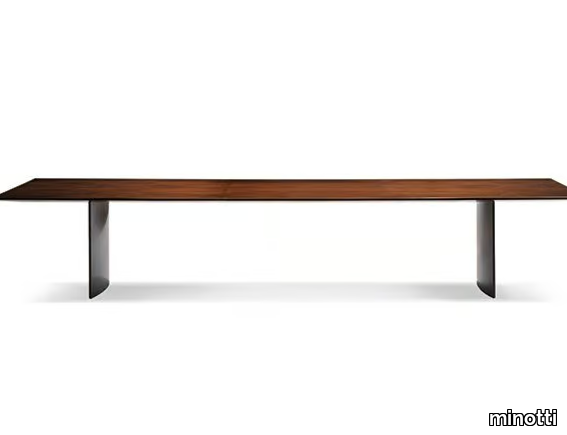 LINHA FINA - Rectangular rosewood table _ Minotti