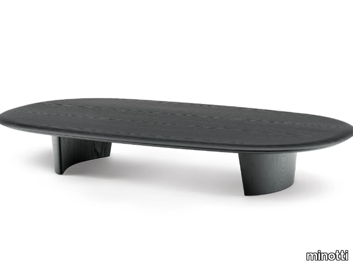 ANISH WOOD - Oval ash coffee table _ Minotti