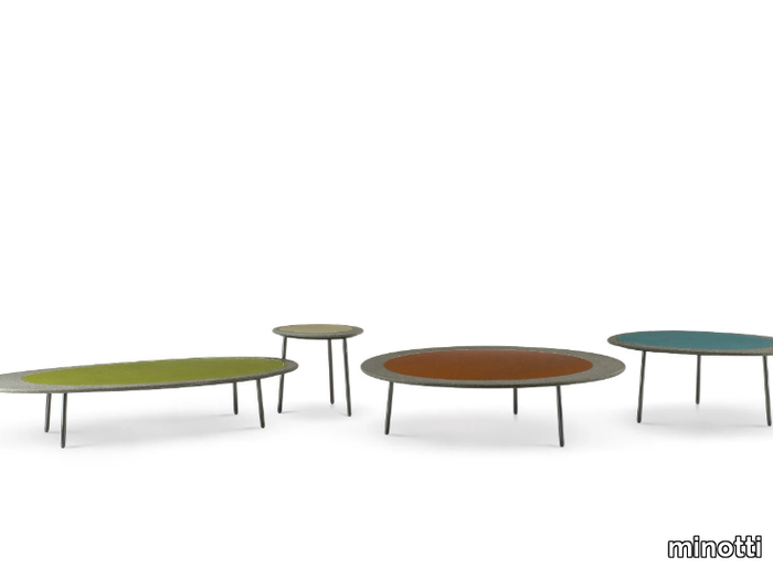 ISOLE - Lava stone garden side table _ Minotti