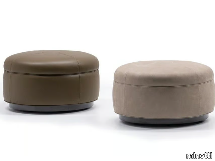 TUFFET - Round pouf with removable lining _ Minotti