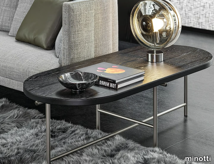 TORII - Oval coffee table for living room _ Minotti