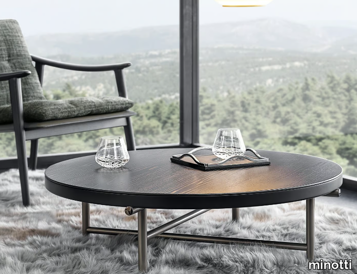 TORII - Round coffee table for living room _ Minotti