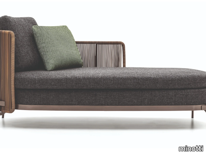 TAPE CORD OUTDOOR - Outdoor daybed upholstered in fabric _ Minotti