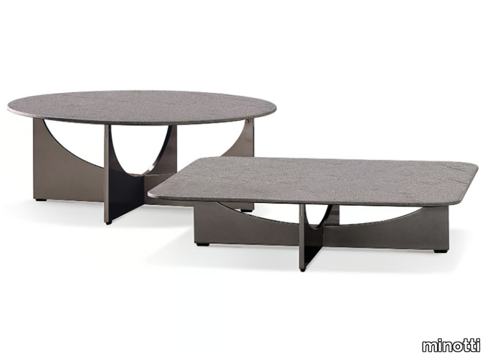 LIDO CORD OUTDOOR - Stone outdoor coffee table _ Minotti