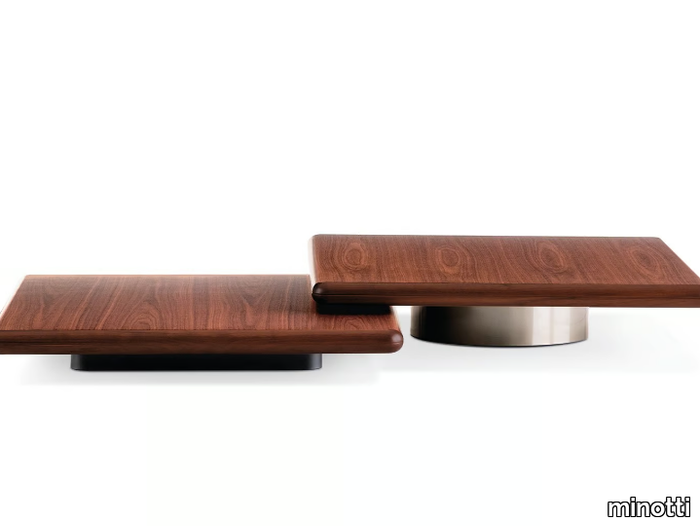 HORIZONTE - Low wooden coffee table _ Minotti