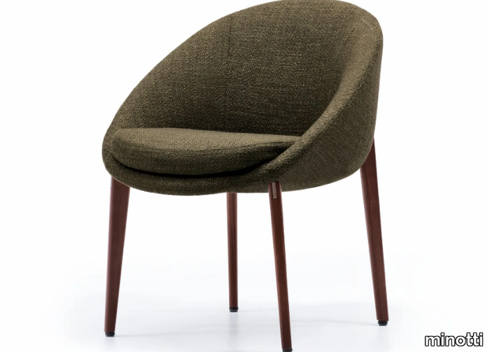 LIDO - Upholstered fabric chair with armrests _ Minotti