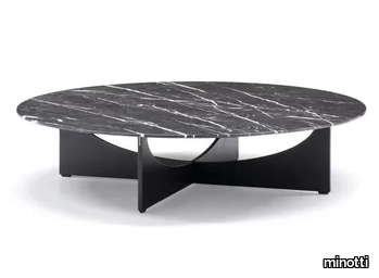 LIDO - Low round marble coffee table _ Minotti