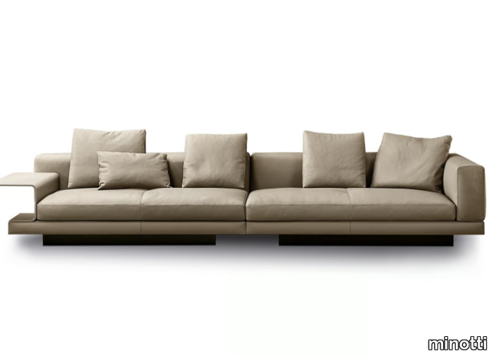 CONNERY - Sectional leather sofa _ Minotti