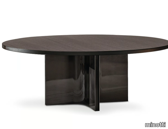 MARVIN - Round ash dining table _ Minotti