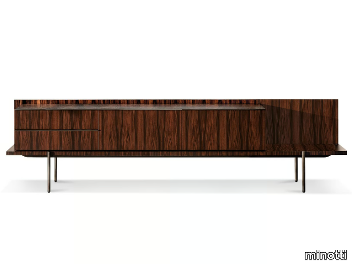 SUPERQUADRA - Sideboard in rosewood and ash _ Minotti