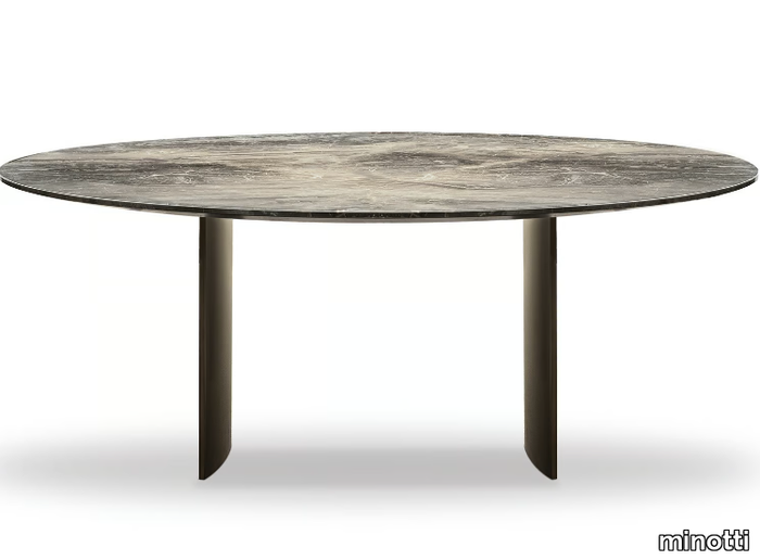 LINHA - Round marble table _ Minotti