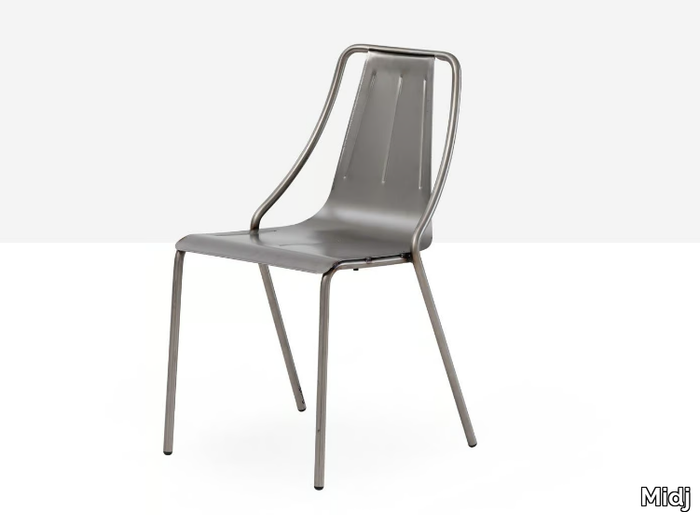 OLA S M - Stackable steel garden chair _ Midj