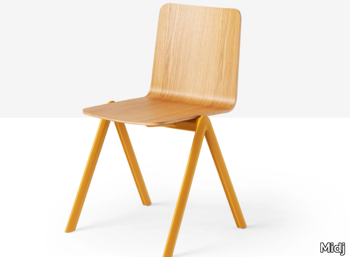 STACK S PP_LG - Stackable wooden chair _ Midj