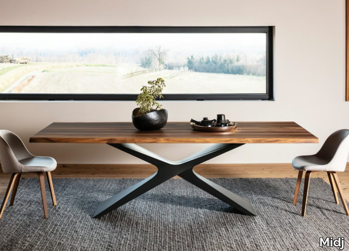 NEXUS - Rectangular solid wood table _ Midj