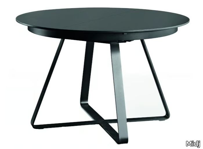 PAUL - Extending round wooden table _ Midj